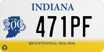 IN license plate 471PF