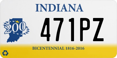 IN license plate 471PZ