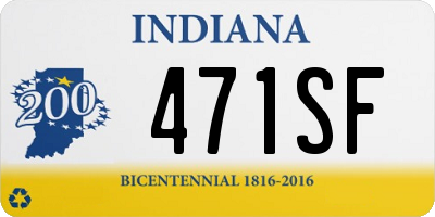 IN license plate 471SF