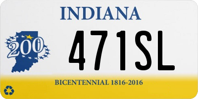 IN license plate 471SL