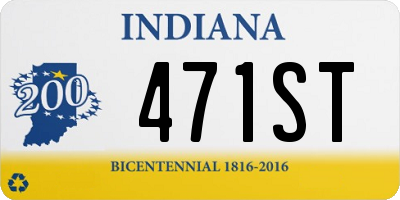 IN license plate 471ST