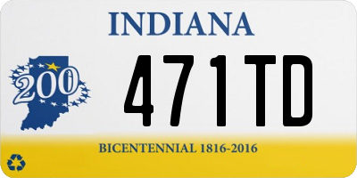 IN license plate 471TD