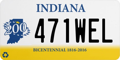 IN license plate 471WEL