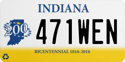 IN license plate 471WEN