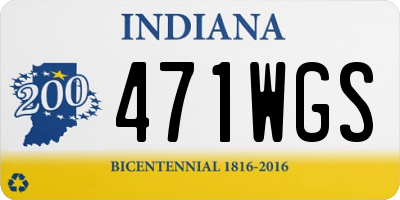 IN license plate 471WGS