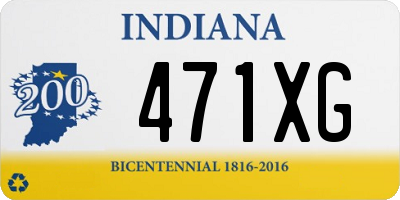 IN license plate 471XG