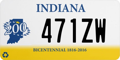 IN license plate 471ZW