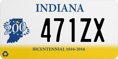 IN license plate 471ZX