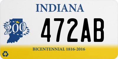 IN license plate 472AB