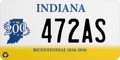 IN license plate 472AS