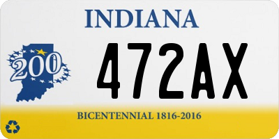 IN license plate 472AX