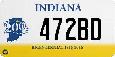 IN license plate 472BD