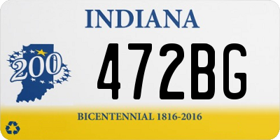 IN license plate 472BG