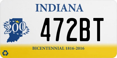 IN license plate 472BT