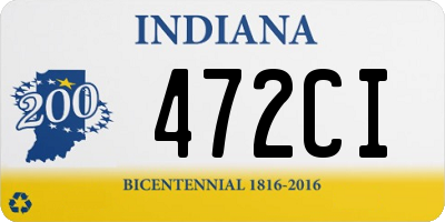 IN license plate 472CI