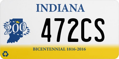 IN license plate 472CS