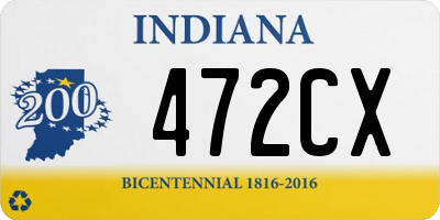 IN license plate 472CX