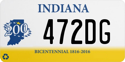 IN license plate 472DG