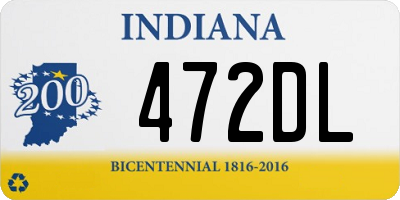 IN license plate 472DL