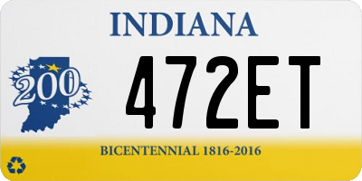 IN license plate 472ET