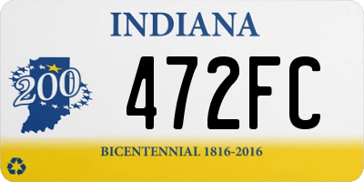 IN license plate 472FC