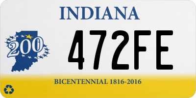 IN license plate 472FE