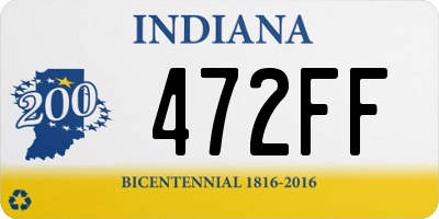 IN license plate 472FF