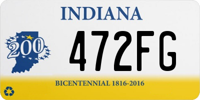 IN license plate 472FG