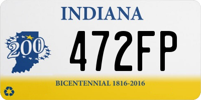 IN license plate 472FP