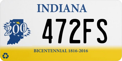 IN license plate 472FS