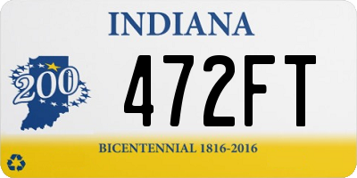 IN license plate 472FT