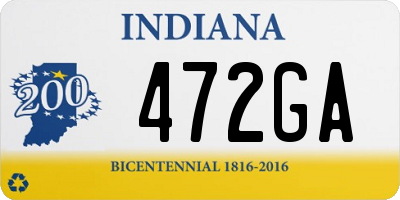 IN license plate 472GA