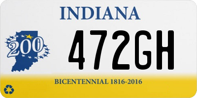 IN license plate 472GH