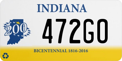 IN license plate 472GO