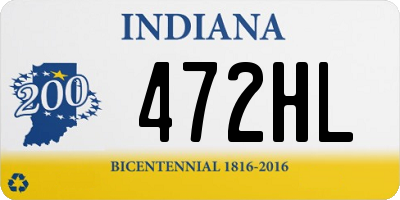 IN license plate 472HL