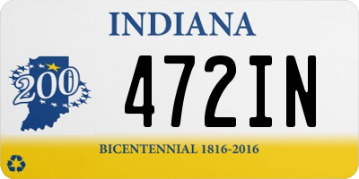 IN license plate 472IN