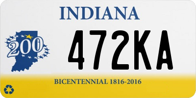 IN license plate 472KA