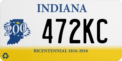 IN license plate 472KC