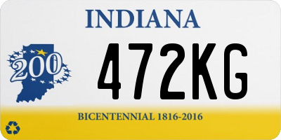 IN license plate 472KG