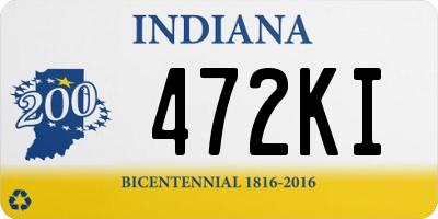 IN license plate 472KI