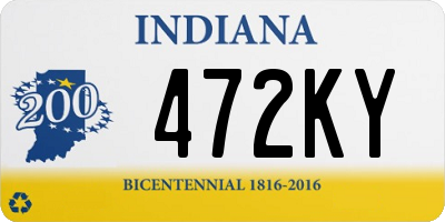 IN license plate 472KY