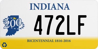 IN license plate 472LF