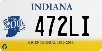 IN license plate 472LI