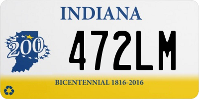 IN license plate 472LM