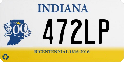 IN license plate 472LP