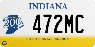 IN license plate 472MC