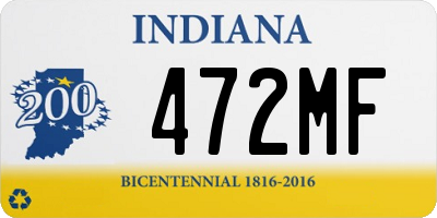 IN license plate 472MF