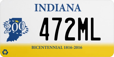 IN license plate 472ML