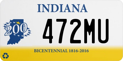 IN license plate 472MU