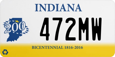 IN license plate 472MW